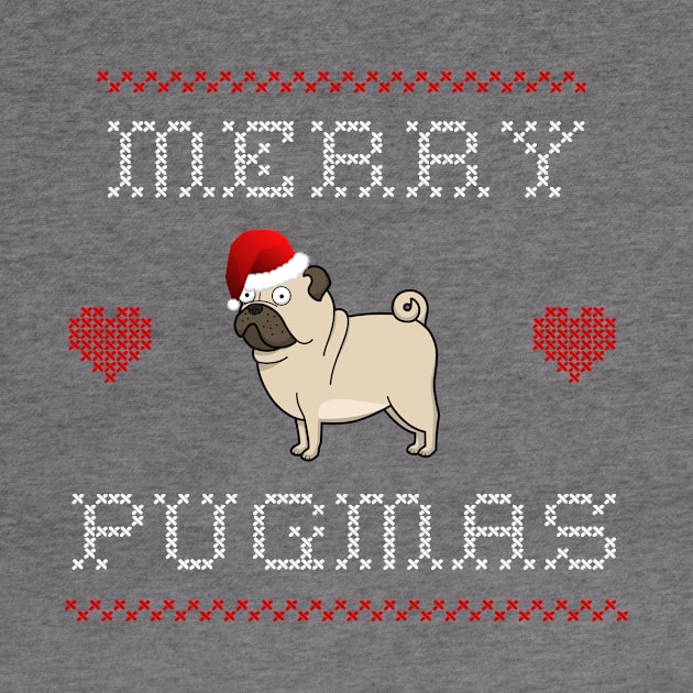 Merry Pugmas Pug Lover Stitch by ClothedCircuit